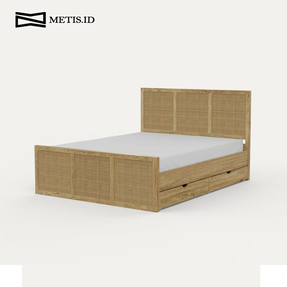 Dipan Jati Rotan Natural BED018
