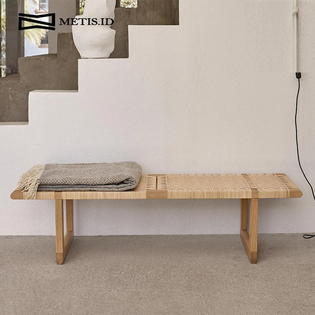 Bangku Jati Rotan Natural BN018
