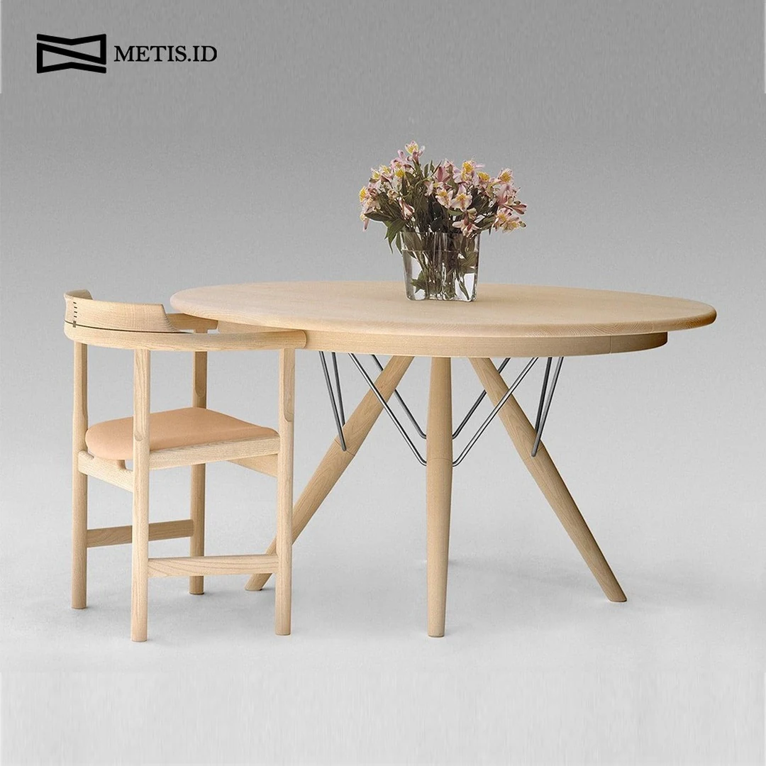 Meja Jati Besi Natural MM059